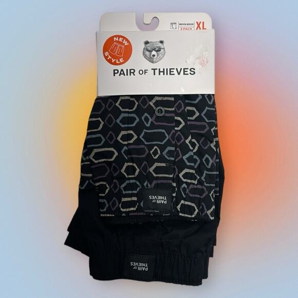 PAIR OF THIEVES Men’s XL (38-40) 2-Pack Woven Cotton Boxer - Picture 1 of 4